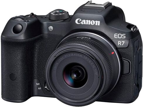 كاميرا Canon EOS R7 بدون مرآة (5137C002) + عدسة Canon 16 مم (5051C002) + بطاقة SD قوية سعة 64 جيجابايت من سوني + مجموعة مرشح + حقيبة + شاحن + بطارية LPE6 + عدسة مقربة + قارئ بطاقات + المزيد (متجددة) in Kuwait