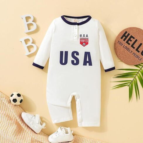 رومبير للأطفال الرضع بأكمام طويلة، ملابس كرة قدم للأطفال من عمر 0 ​​إلى 24 شهرًا in Kuwait