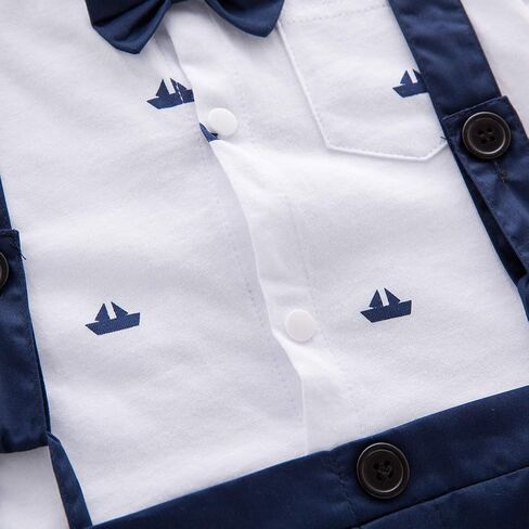 رومبر LXKIKMM للأطفال حديثي الولادة من الأولاد بأكمام قصيرة وربطة عنق على شكل فيونكة in Kuwait