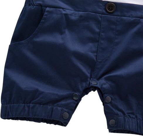 رومبر LXKIKMM للأطفال حديثي الولادة من الأولاد بأكمام قصيرة وربطة عنق على شكل فيونكة in Kuwait