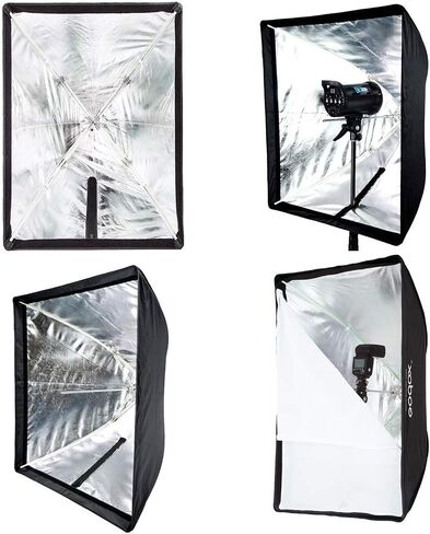 Godox 24" x 35"/ 60cm x 90cm Umbrella Rectangle Portable Softbox Reflector for Studio Photography Speedlite Flash (60X90cm Softbox) in Saudi Arabia
