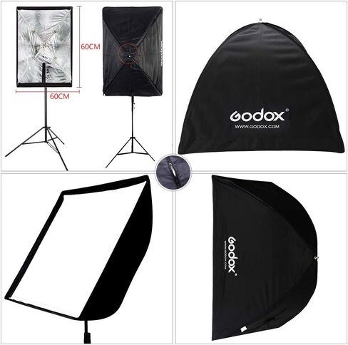 Godox 24" x 35"/ 60cm x 90cm Umbrella Rectangle Portable Softbox Reflector for Studio Photography Speedlite Flash (60X90cm Softbox) in Saudi Arabia