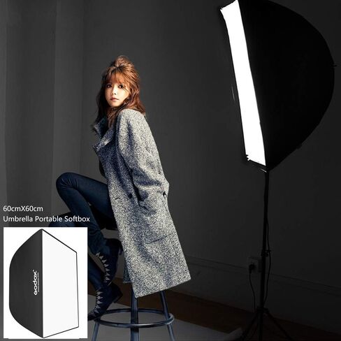 Godox 24" x 35"/ 60cm x 90cm Umbrella Rectangle Portable Softbox Reflector for Studio Photography Speedlite Flash (60X90cm Softbox) in Saudi Arabia