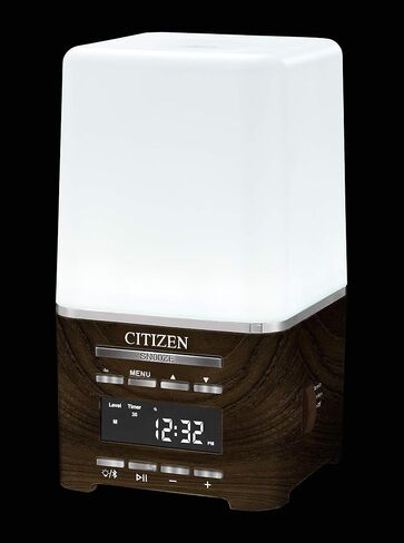 Citizen Clocks Model CC1036 SensoryTime Sensory Time Essential Oil Diffusor Wellness Clock, Alarm, Bluetooth Connection, Room Light, and USB Charging, 7 3/4" H x 4 1/4" W x 4 1/4" D, White in Saudi Arabia
