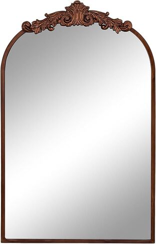 COVLON Vintage Arch Wall Mirror, 19.25" x 30.75" Traditional Vanity Mirror, Baroque Antique Mirror with Metal Frame for Living Room, Hallway, Bedroom, Fireplace, Bathroom or Entryway in Saudi Arabia