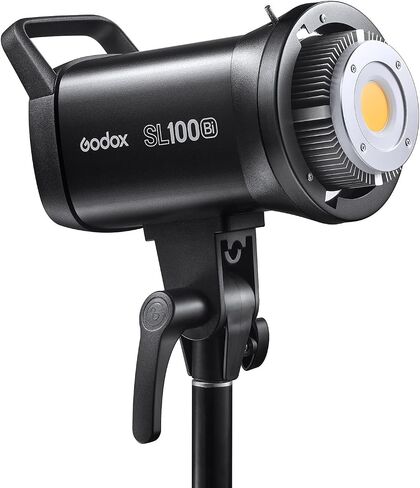 Godox SL100Bi LED ضوء فيديو 100 واط ثنائي اللون 2800-6500K CRI96+ TLCI97+ 11 تأثير إضاءة LED مستمر ضوء فيديو ضوء الفيلم، أضواء لفيلم إضاءة الفيديو، تركيب للفيديو، إنشاء المحتوى، الإنتاج التجاري in Kuwait