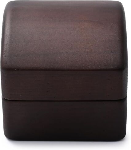 صندوق خاتم اقتراح الخطوبة من Woodten Jewelry، صندوق خاتم فردي من الخشب الصلب للاقتراح، الزفاف (بيج) in Saudi Arabia