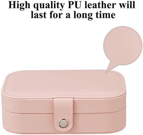 DerBlue Travel Jewelry Case,Small Jewelry Box,Portable Travel Jewelry Box Organizer Display Storage Case for Rings and Earrings in Kuwait