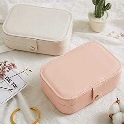 DerBlue Travel Jewelry Case,Small Jewelry Box,Portable Travel Jewelry Box Organizer Display Storage Case for Rings and Earrings in Kuwait