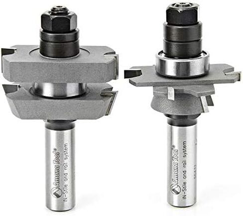 Amana Tool - 55432 Carbide Tipped Adjustable Straight with Bevel Instile & Rail System 1 in Saudi Arabia