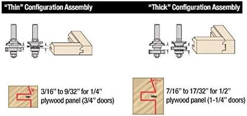 Amana Tool - 55432 Carbide Tipped Adjustable Straight with Bevel Instile & Rail System 1 in Saudi Arabia