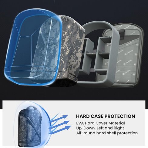TARION Hardshell Camera Backpack Bag: 3-side Hard Case Camera Backpack Photography Bag DSLR Backpack Bag with Waterproof Raincover Laptop/Tripod Compartment for Men Women Photographers Black in Saudi Arabia