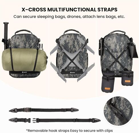 TARION Hardshell Camera Backpack Bag: 3-side Hard Case Camera Backpack Photography Bag DSLR Backpack Bag with Waterproof Raincover Laptop/Tripod Compartment for Men Women Photographers Black in Saudi Arabia