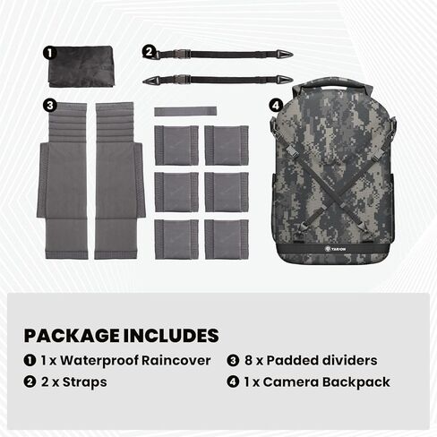 TARION Hardshell Camera Backpack Bag: 3-side Hard Case Camera Backpack Photography Bag DSLR Backpack Bag with Waterproof Raincover Laptop/Tripod Compartment for Men Women Photographers Black in Saudi Arabia