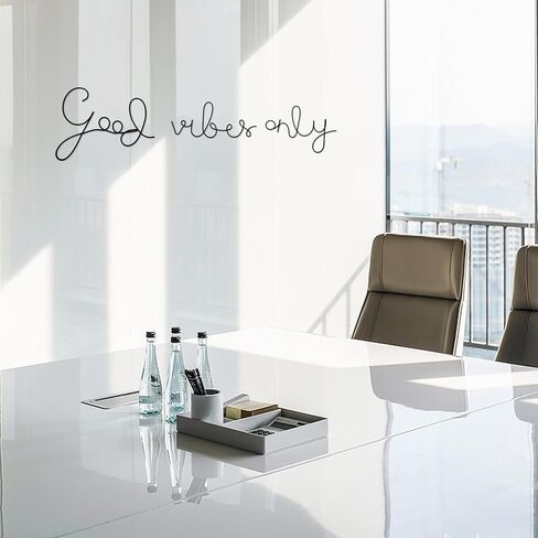 Ecqizer Good Vibes Only Signs Wall Decor Metal Wire Letters Wall Decor Metal Wire Art Decor Inspirational Wall Decoration for Home Room Office Wall (Black) in Saudi Arabia