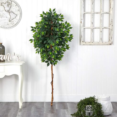Nearly Natural 6ft. Ficus Artificial Tree (No Pot), Green in Saudi Arabia