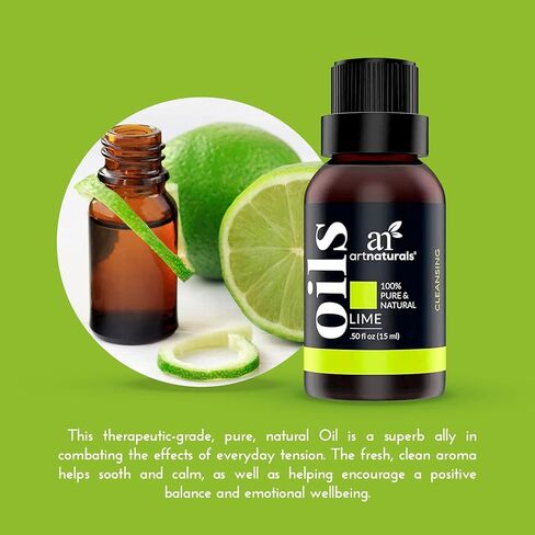 artnaturals 100% Pure Lime Essential Oil - (.5 Fl Oz / 15ml) - Undilued Therapeutic Grade - for Diffuser, Skin, Body and Perfume in Kuwait