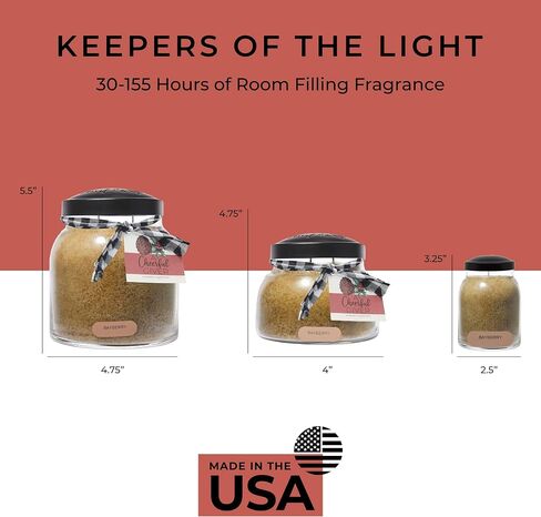 A Cheerful Giver - Aspen Berry - 6oz Baby Scented Candle Jar with Lid - Keepers of The Light - 30 Hours of Burn Time, Gift for Women, Red in Saudi Arabia