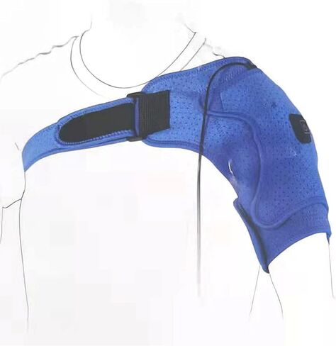 Blue Heating Pad,Shoulder Wrap Brace Portable Adjustable Electric 3 Heat Settings Support Hot Therapy Pain Relief Stiff Soreness,Frozen Shoulder,Shoulder Heating Pads, Arthritis Pain Relief(L) in Kuwait