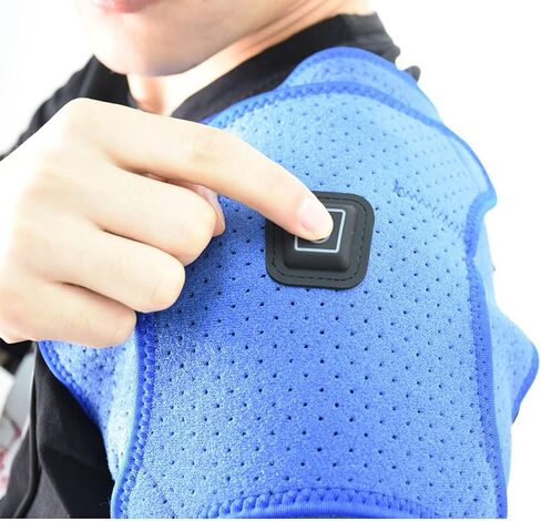 Blue Heating Pad,Shoulder Wrap Brace Portable Adjustable Electric 3 Heat Settings Support Hot Therapy Pain Relief Stiff Soreness,Frozen Shoulder,Shoulder Heating Pads, Arthritis Pain Relief(L) in Kuwait