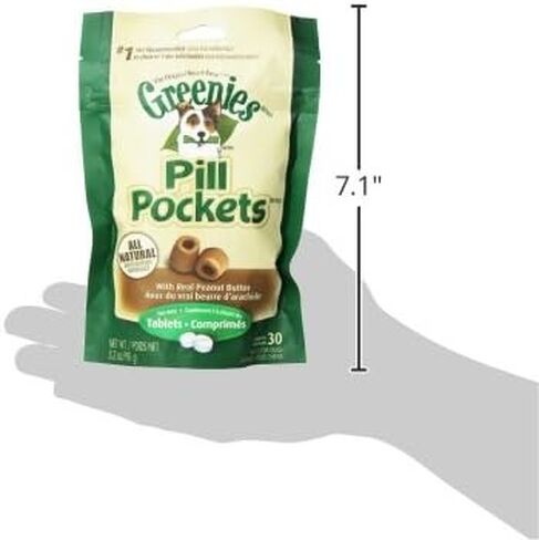 Greenies Pill Pockets Soft Dog Treats, Peanut Butter, Tablet, 3.2 Oz. (Pack Of 6) in Saudi Arabia