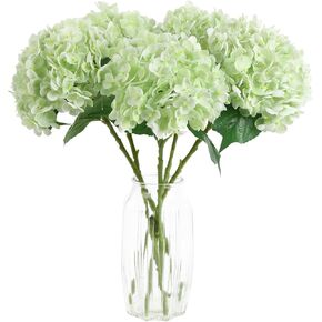 ICBOX 4PCS Real Touch Purple Hydrangea Artificial Flowers 21'' Large Latex Fake Hydrangea Flowers Faux Hydrangea with Stem for Wedding Home Table Centerpieces Indoor Baby Shower Decorations (Purple) in Saudi Arabia