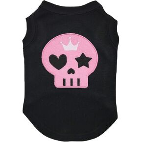 قميص Petitebella Pink Skull Face Puppy Dog (مموه، كبير) in Kuwait