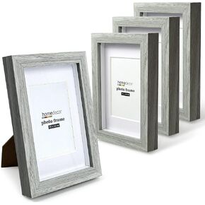 إطار صندوق ظلال مقاس 5 × 7، مجموعة إطارات صور مكونة من 4 قطع، إطار صورة حائط، إطارات صور ريفية من خشب المزرعة مع عرض حائط من الزجاج المقسى (سيلادون، 5 × 7) in Kuwait