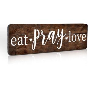 أكل الصلاة الحب علامات مزرعة ريفي مطبخ جدار ديكور علامات الصلاة لغرفة الطعام المخزن مقهى المطبخ ديكور خمر صورة الأسرة ديكور الجدار تسجيل بواسطة 16 بوصة × 5 بوصة in Kuwait