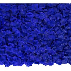 Attmu 3200 Pcs Artificial Rose Petals for Romantic Night, Fake Rose Flower Petals for Wedding, Party, Valentines Day Decorations for The Home (Blue) in Kuwait