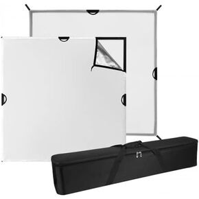 Westcott Scrim Jim Cine Kit (4' x 4') Heavy Duty Frame with 3/4 Stop Diffusion and Silver/White Bounce Reflector - Includes Carry Case in Kuwait