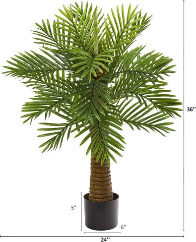 Nearly Natural 3ft. Robellini Palm Artificial Silk Trees, Green in Saudi Arabia