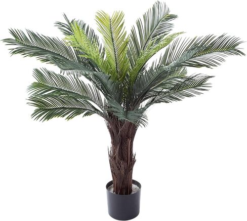 بيور جاردن 50-10004 شجرة نخيل استوائية صناعية بطول 5 قدم، 30×30، أخضر in Kuwait