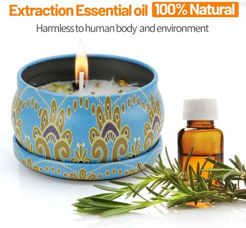 DEELUBAN Scented Candles Gifts for Women, Aromatherapy Candles for Home Scented, 4 Pack Soy Candles Lavender Candle for Girlfriend Mom Spa Dinner Birthday Valentine Halloween Thanksgiving Gifts in Saudi Arabia