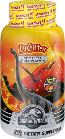 ليل كريترز جوراسيك وورلد، علكة متعددة الفيتامينات للأطفال، 190 قيراط in Kuwait