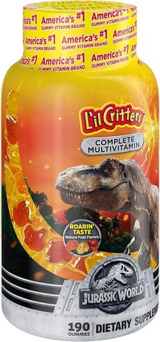 ليل كريترز جوراسيك وورلد، علكة متعددة الفيتامينات للأطفال، 190 قيراط in Kuwait