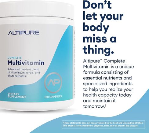 ALTIPURE™ Complete Multivitamin, Gluten-Free, Dairy-Free, Heart, Bone, Eye and Brain Health, Immune Function, 120 Capsules in Saudi Arabia