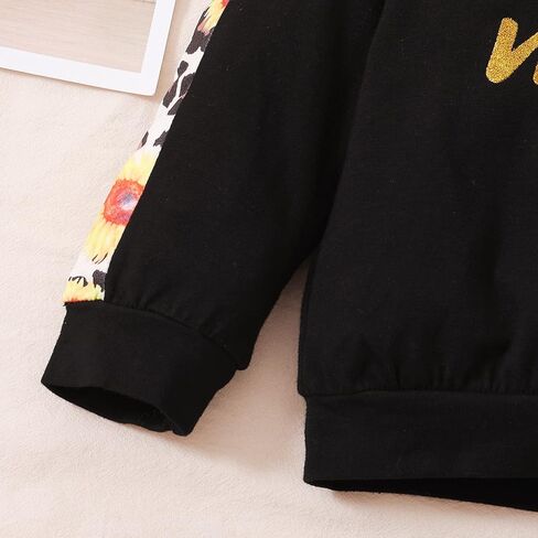 ملابس SOBOWO للأطفال الصغار من البنات والأولاد، سترة بغطاء للرأس وأكمام طويلة مطبوعة بحروف، وسروال زهري، قطعتين ملابس خريف وشتاء in Kuwait