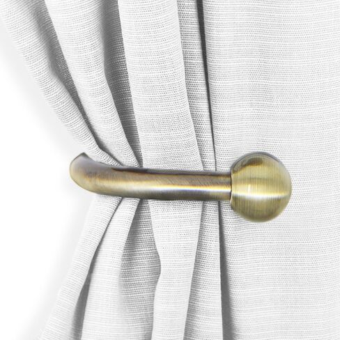 Chicology Classic Ball Finial Curtain Decorative Holdbacks Hook Backs (Set of 2), Essential Bronze (100% Steel) in Saudi Arabia