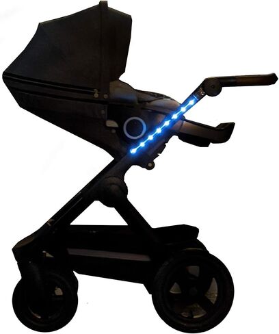 Strollbright LED Lights for Strollers - Walking Light for Strollers - Long Lasting LED Safety Light for Baby Strollers - RED Version in Saudi Arabia
