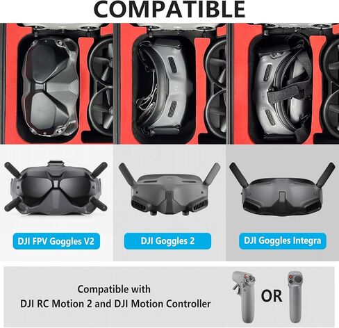 FPVtosky Hard Case for DJI Avata ( DJI Goggles 2 / Goggles V2) ,Waterproof Carrying Case for Avata pro Combo , DJI Avata Accessories Travel Case for DJI Motion Controller & FPV Remote Controller 2 in Kuwait