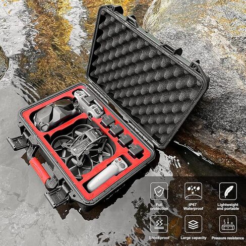 FPVtosky Hard Case for DJI Avata ( DJI Goggles 2 / Goggles V2) ,Waterproof Carrying Case for Avata pro Combo , DJI Avata Accessories Travel Case for DJI Motion Controller & FPV Remote Controller 2 in Kuwait