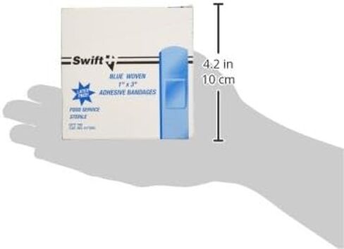 Honeywell Safety Products by 017000 Adhesive Bandage, Blue, not metal detectable, Woven Strips, 1-Inch x 3-Inch, 100 per box in Saudi Arabia