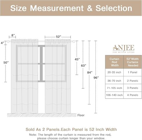 anjee الوردي الشيفون الستائر محض 84 بوصة طويلة 2 لوحات، قضيب جيب شبه شفافة نافذة الستائر، حريري لينة الشيفون الستائر لخلفية غرفة نوم غرفة المعيشة عيد ميلاد الزفاف ديكور المنزل in Kuwait