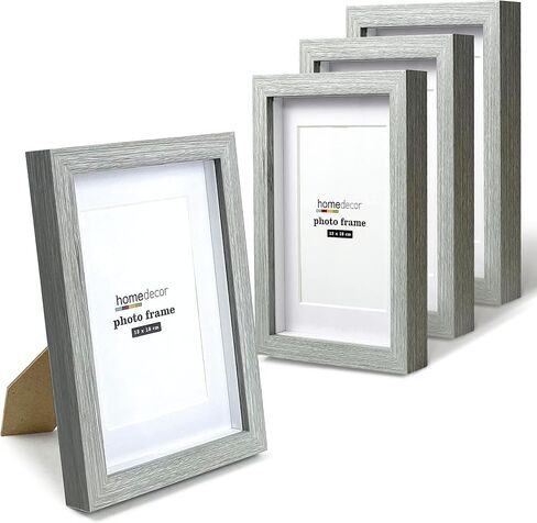 إطار صندوق ظلال مقاس 5 × 7، مجموعة إطارات صور مكونة من 4 قطع، إطار صورة حائط، إطارات صور ريفية من خشب المزرعة مع عرض حائط من الزجاج المقسى (سيلادون، 5 × 7) in Kuwait