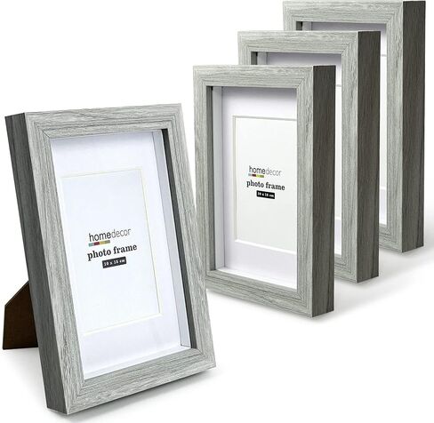 إطار صندوق ظلال مقاس 5 × 7، مجموعة إطارات صور مكونة من 4 قطع، إطار صورة حائط، إطارات صور ريفية من خشب المزرعة مع عرض حائط من الزجاج المقسى (سيلادون، 5 × 7) in Kuwait