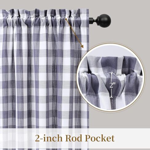 GAOMON Bedroom Decor Velvet Curtains Short Curtains Grey Curtains for Living Room Rod Pocket Blackout Cute Curtains & Drapes Cafe Curtains Kitchen Curtains RV 2 Panels Set, 26''Wx24''L in Saudi Arabia
