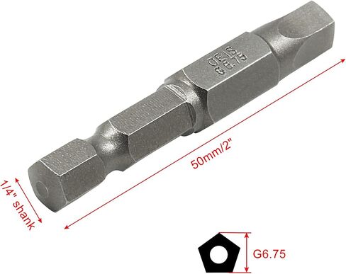 10Pcs Magnetic Pentagon Head Screwdriver Bits 1/4" Hex Shank Security Tamper Proof 5 Point Driver Bits S2 Steel 5-Sided Star Bits Set, 2 Inch (50mm), G2.15 in Saudi Arabia