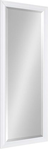 DesignOvation Bosc Framed Decorative Rectangle Wall Mirror, 27.5x39.5 White in Kuwait