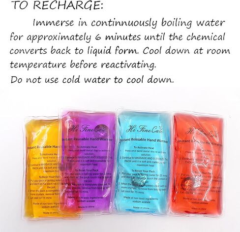Reusable Snap Heat Pack, Hand Warmers Click, Hand Warmers Boil Click Heat Pocket Hand Warmer, Pouch Gel Hand Warmers for Camping, Outdoor in Saudi Arabia